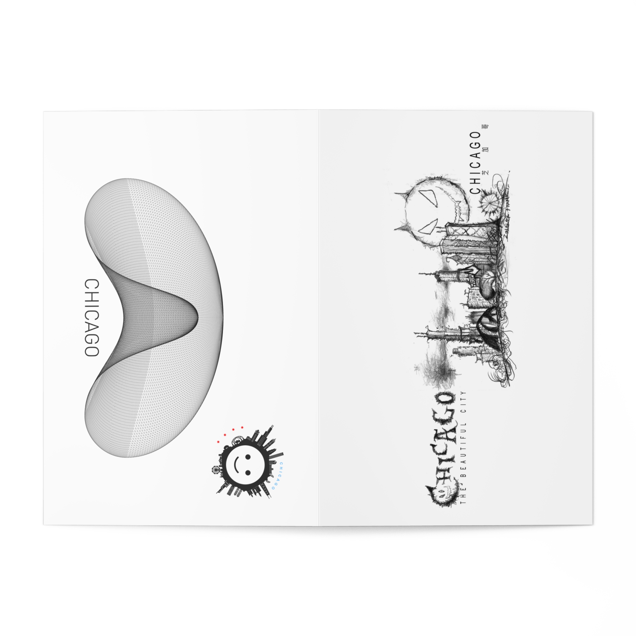 Chicago Skyline_Halloween & Bean Greeting Cards - 7 Pack - Image 3