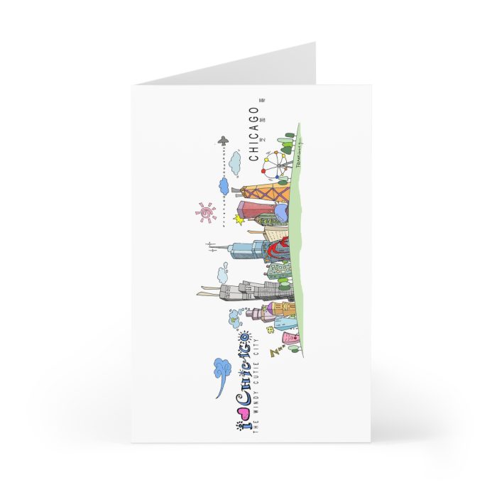 Chicago Skyline_Color & Bean Greeting Cards - 7 Pack