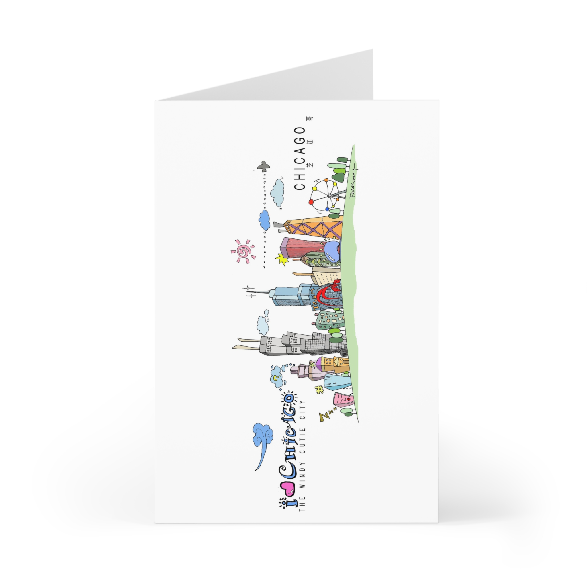 Chicago Skyline_Color & Bean Greeting Cards - 7 Pack