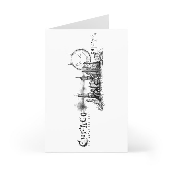 Chicago Skyline_Halloween & Bean Greeting Cards - 7 Pack
