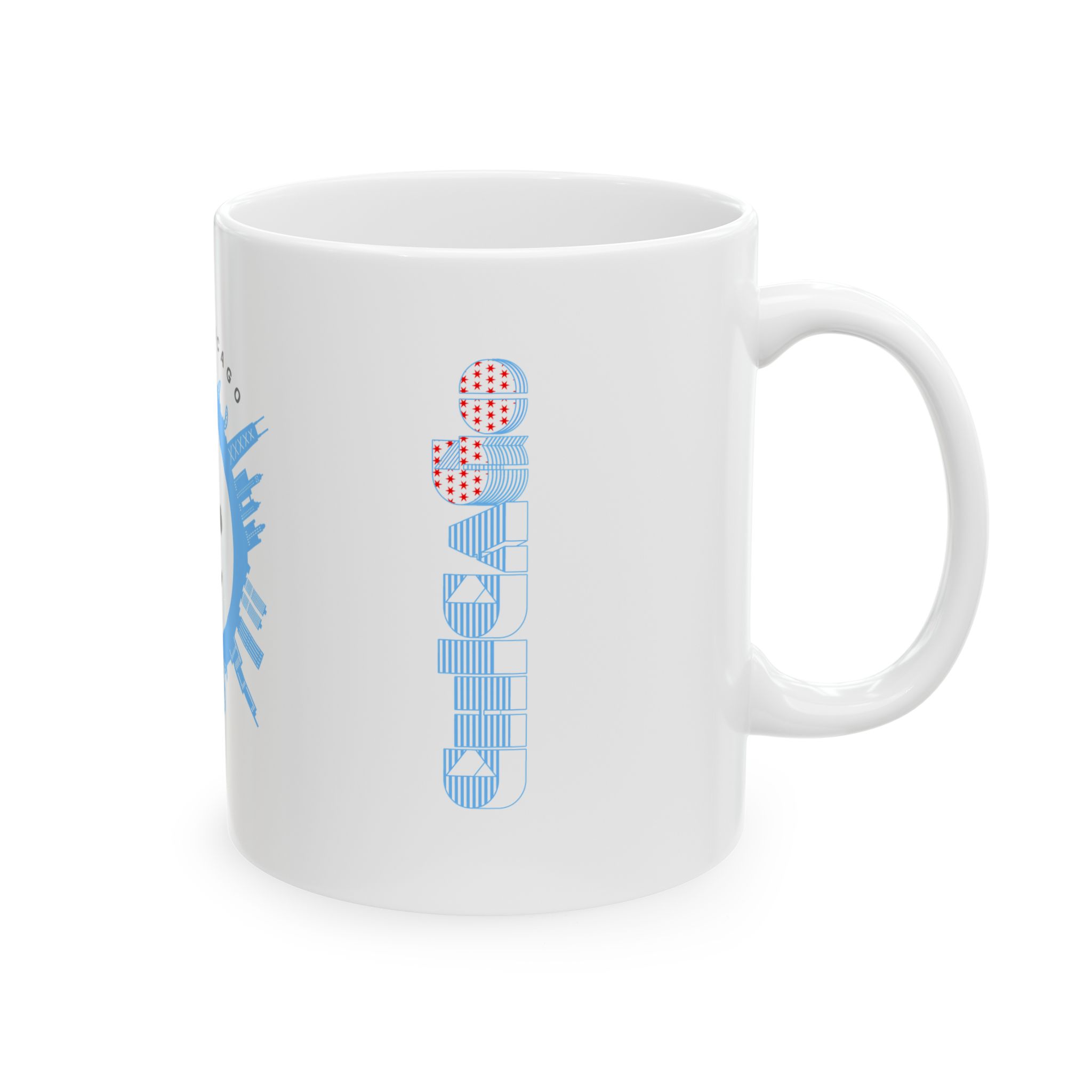Chicago_Skyline Smile Ceramic Mug - Perfect Gift for Travelers & Coffee Lovers - Image 4