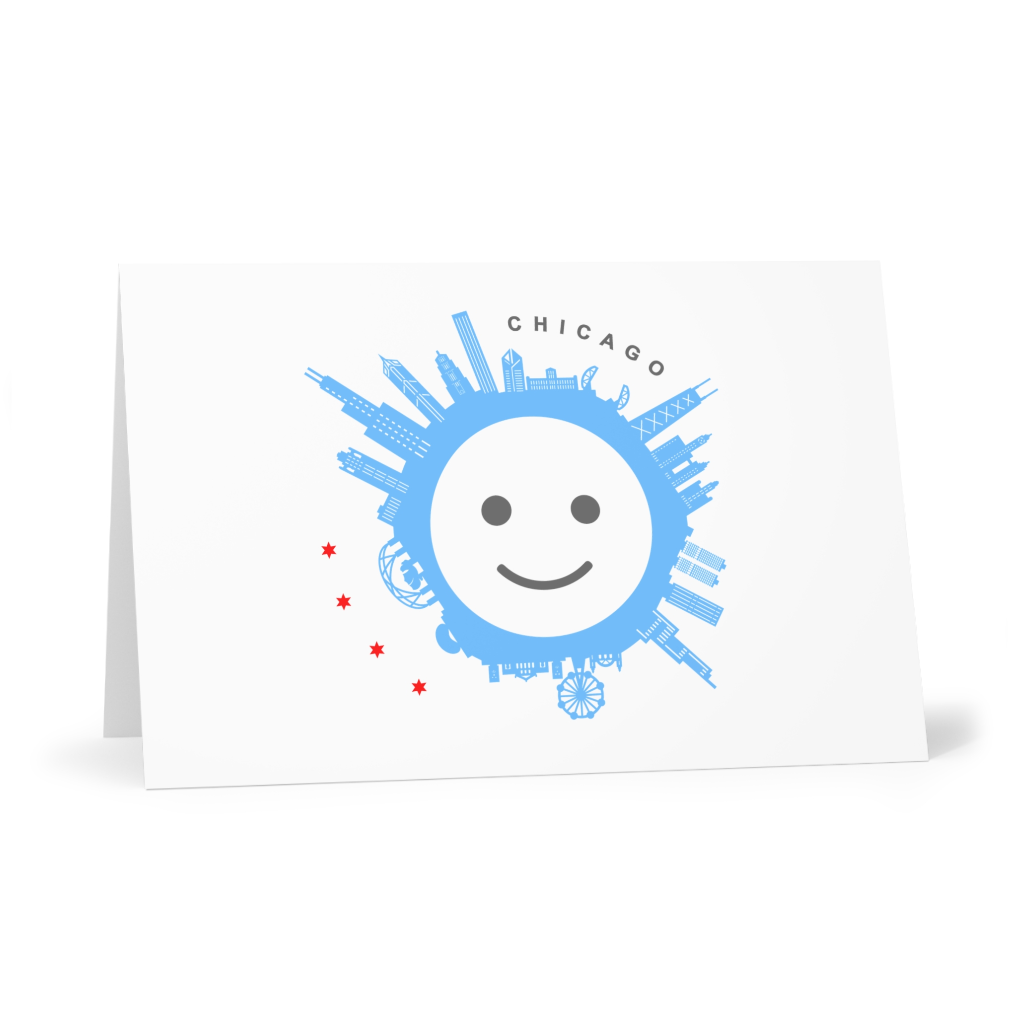 Chicago Skyline_Smile & Bean Greeting Cards - 7 Pack - Image 4