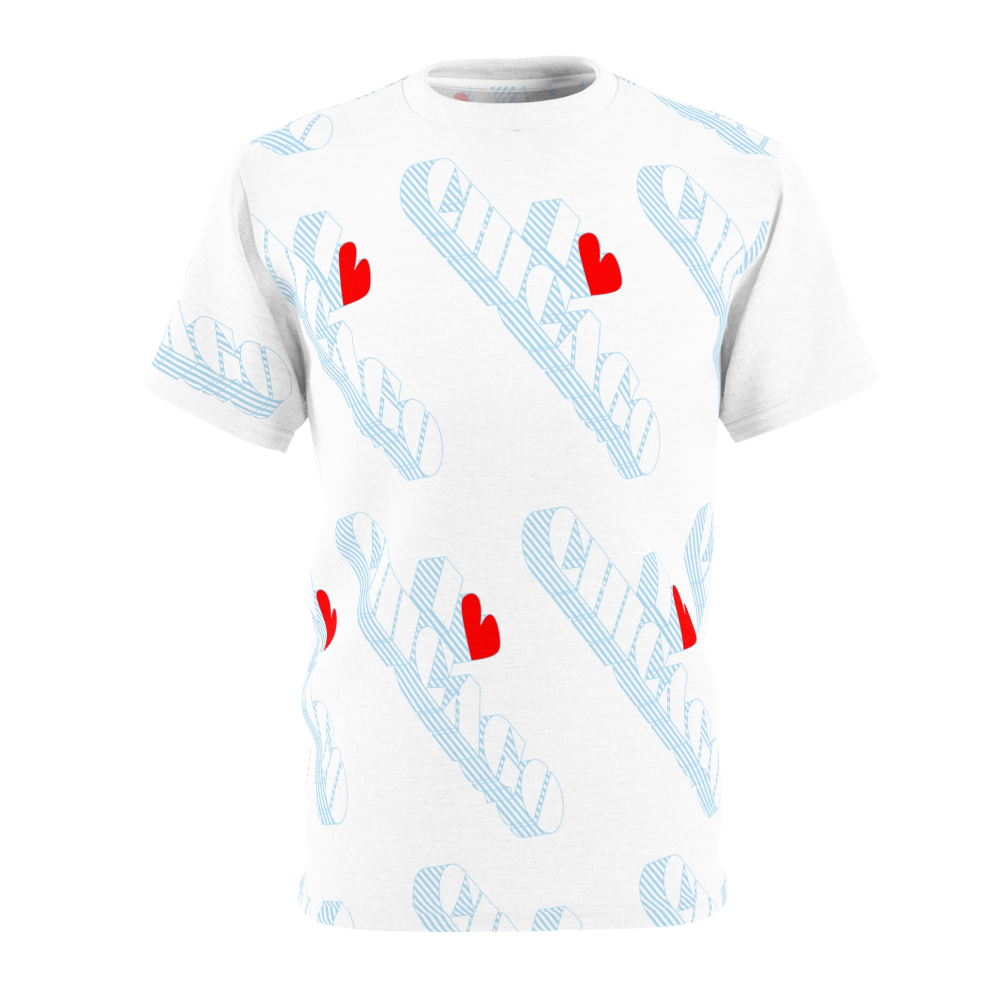 Chicago Heart_ Unisex Cut & Sew Tee - Fun Graphic T-Shirt for Casual Style - Image 3