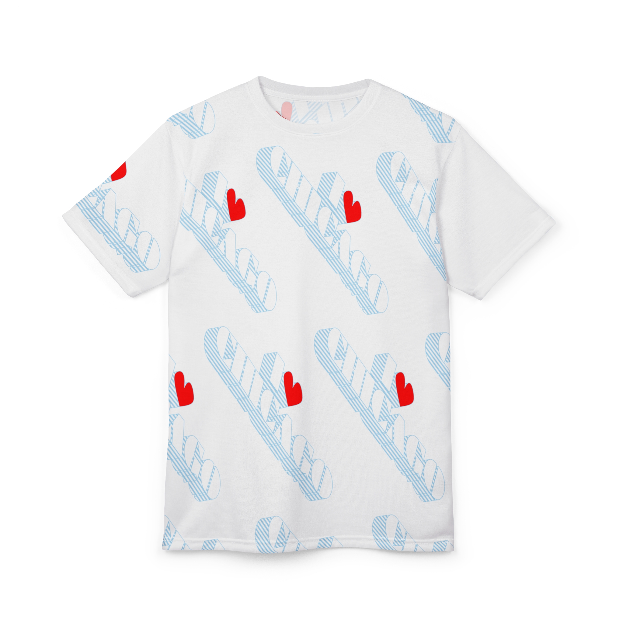 Chicago Heart_ Unisex Cut & Sew Tee - Fun Graphic T-Shirt for Casual Style