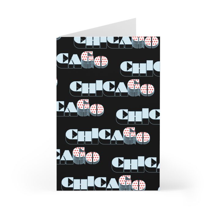 Chicago Flag Greeting Cards - 7 Pack