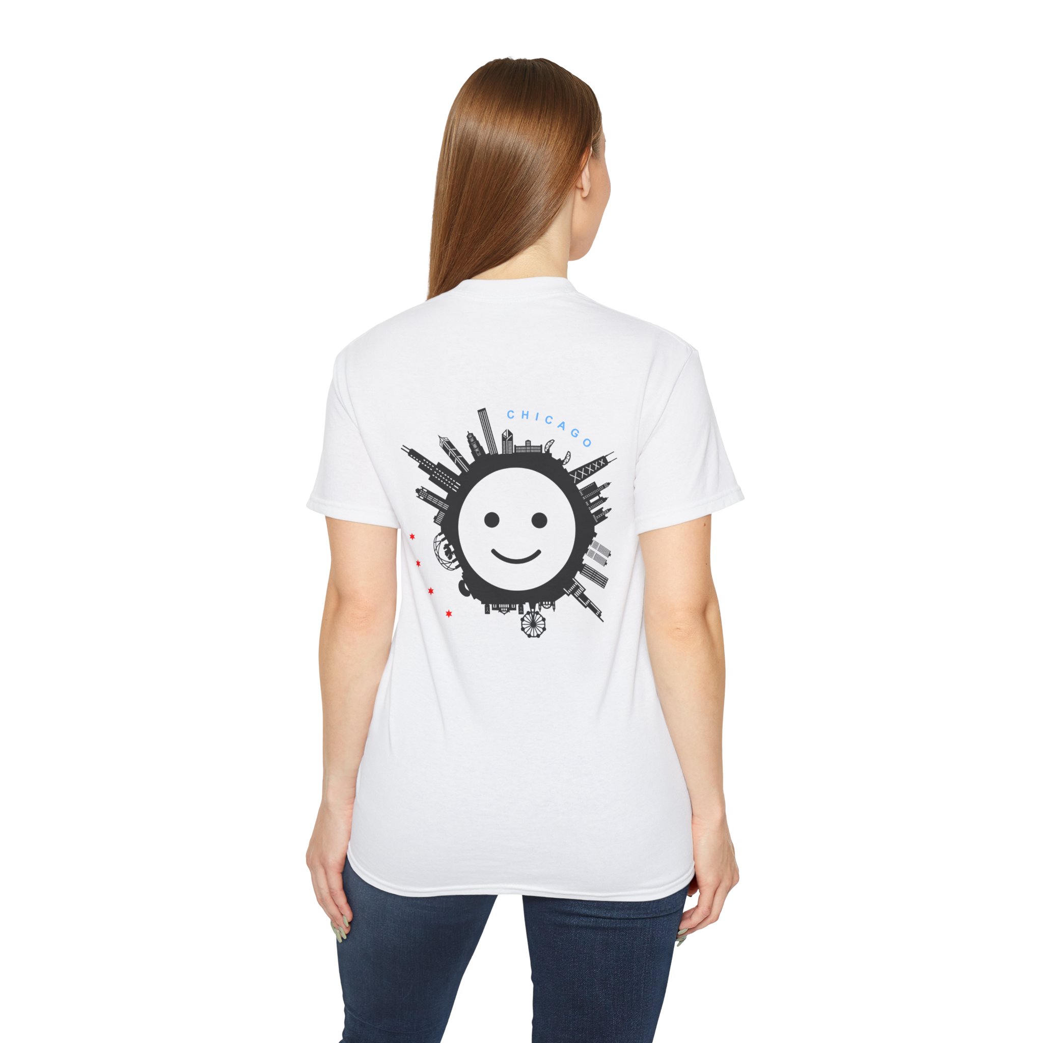 Chicago Skyline Smiley T‑Shirt