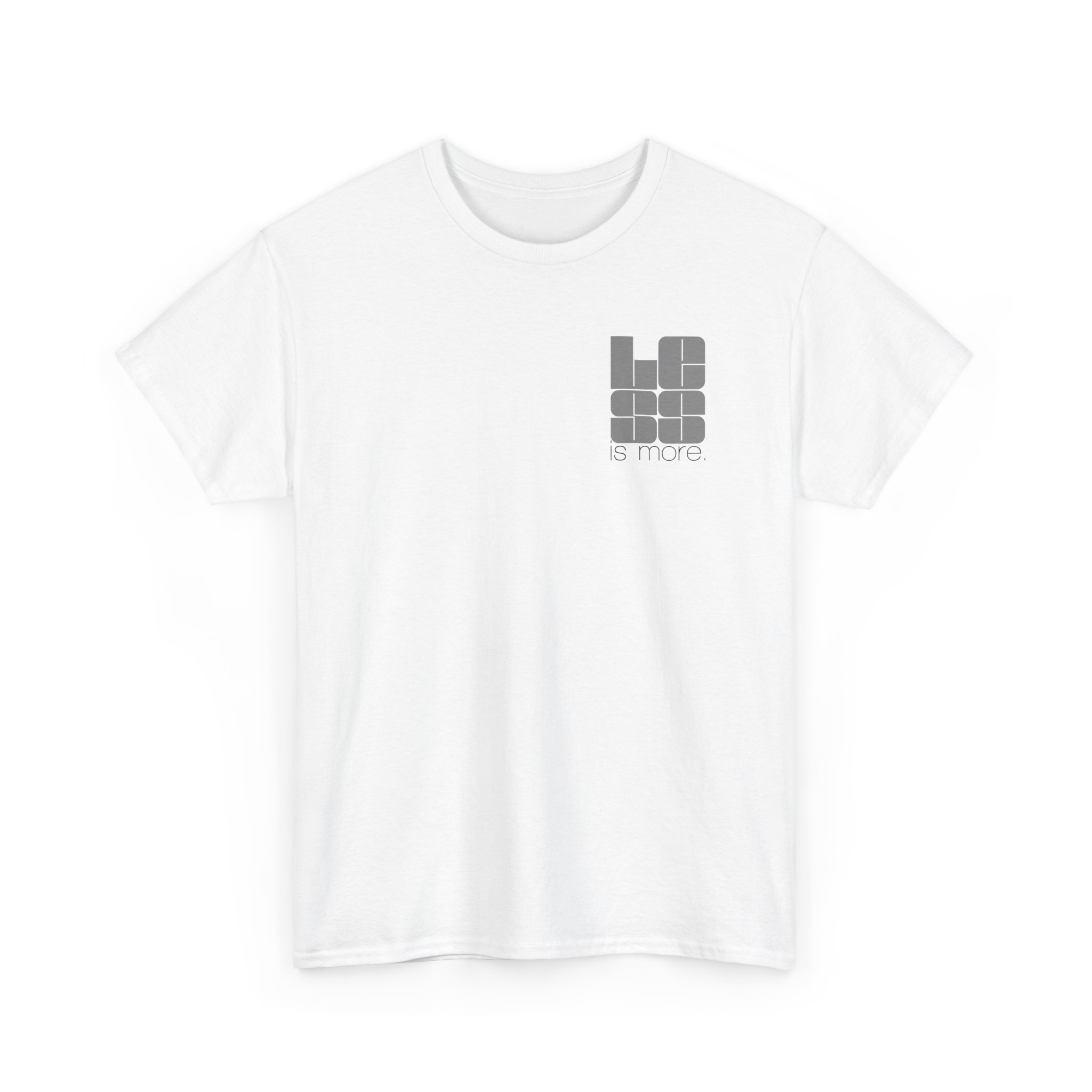 T-Shirt — "Less Is More" Minimalist Typography Tee - Image 4