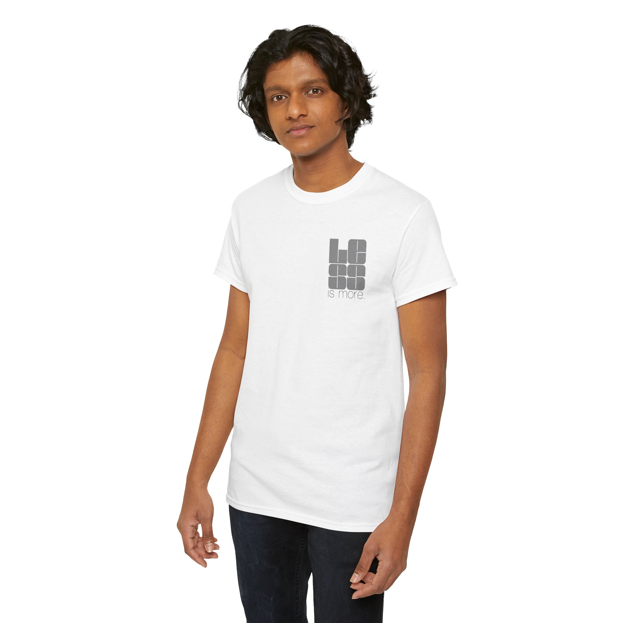 T-Shirt — "Less Is More" Minimalist Typography Tee - Image 5