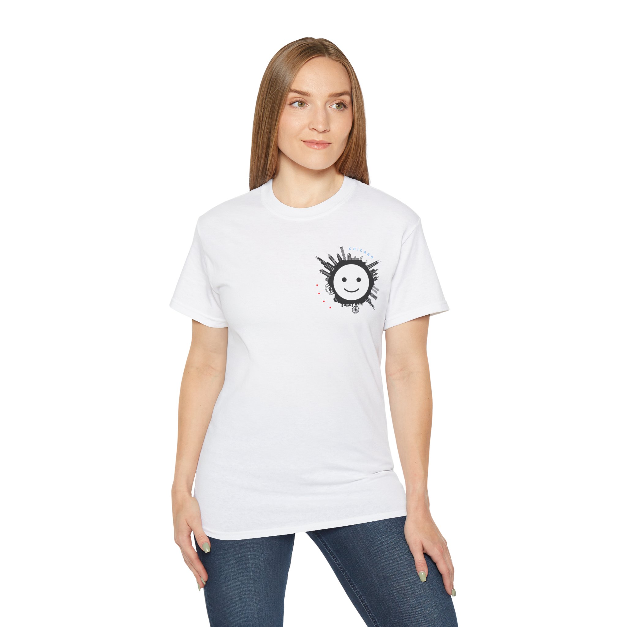 Chicago Skyline Smiley T‑Shirt - Image 2