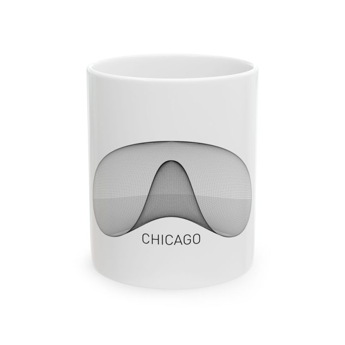 Chicago_Black Bean Ceramic Mug - Perfect Gift for Travelers & Coffee Lovers